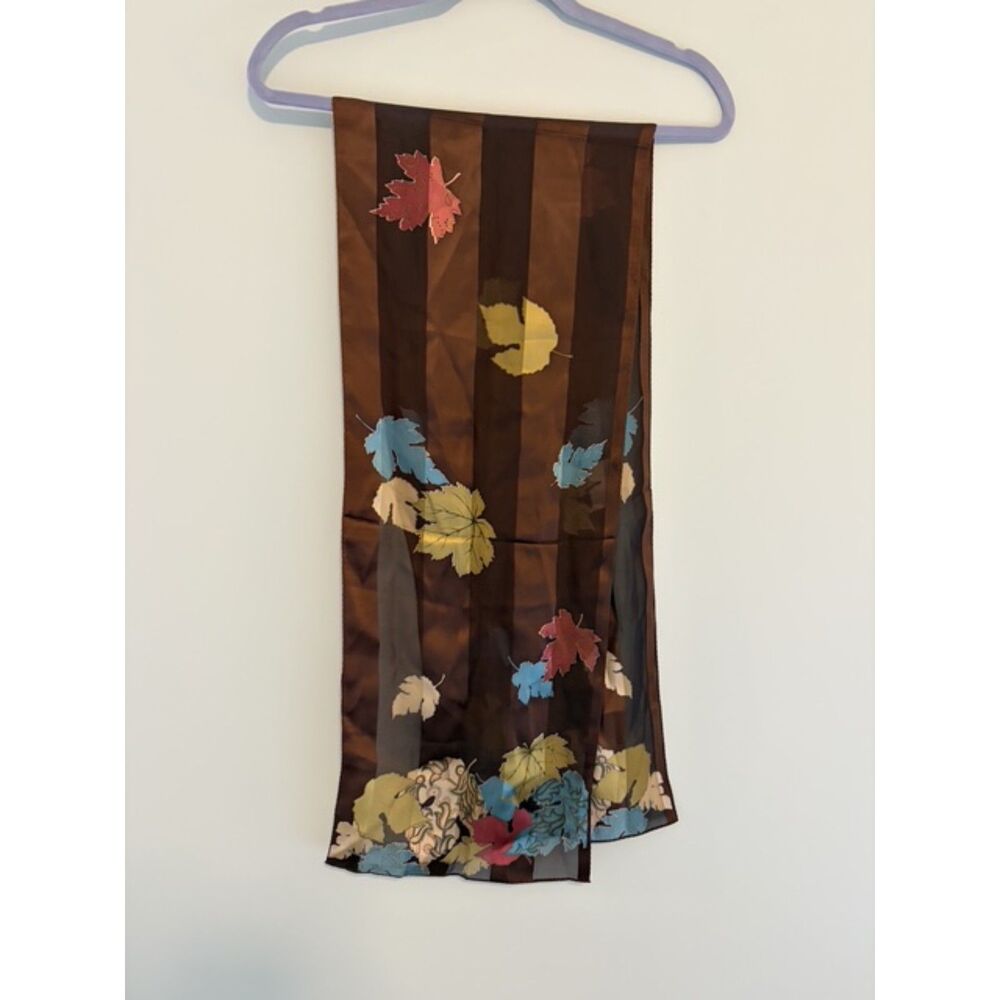 Liz Claiborne Fall Leaf Brown Scarf